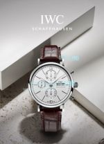 Replica IWC Big Pilot Chronograph Watch Stainless Steel Case White Dial Brown Leather Strap 42mm